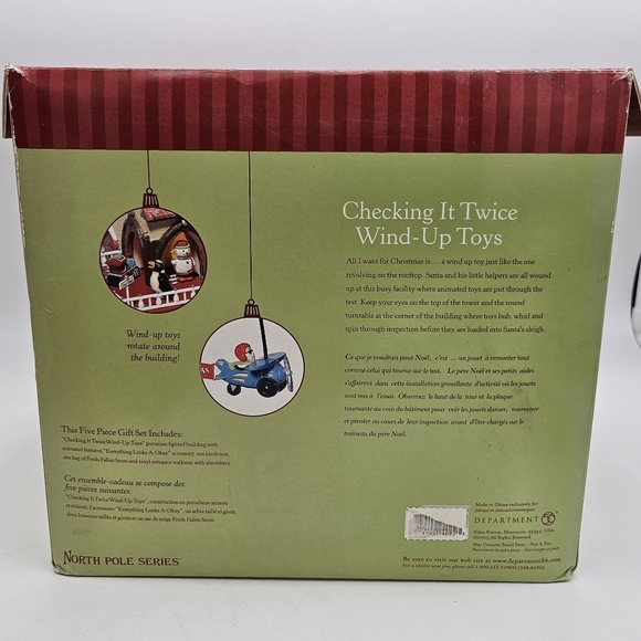 Retired Department 56 Checking it Twice Wind Up Toys - Picture 2 of 3